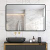 SEVOBAL Bathroom Vanity Mirrors Rectangular Wall Mirror with Black Metal Frame Durable Design Safe and Secure, Black, 40"*30"*1.1" - 2 of 4