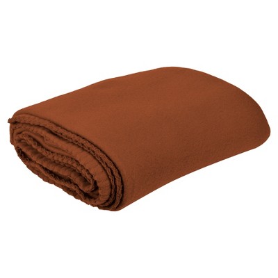 Rust Twin Fleece Throw Blanket for Pets and Baby