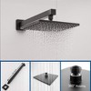 CASAINC Single-Handle 1-Spray Pattern 10 Inches with 1.8 GPM Wall Mount Square Shower Faucet (Valve Included) - 3 of 4