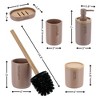Evideco French Home Goods Refined Bathroom Essentials Set with Natural Bamboo - 5 pieces - 4 of 4