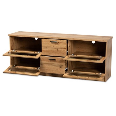 Adelino Wood 2 Drawer Tv Stand For Tvs Up To 55