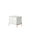 Sapphtopaz Modern Nightstand with 2 Drawers Elegant Bedside Table with Rounded Knobs & Steel Legs Night Stand for Bedroom, Living Room - 3 of 4