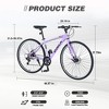 YONWAY Road Bike - Lightweight Aluminum Frame 700C Wheel, 7-Speed System, Flat Handlebar, Disc Brakes for Commuting and Rides for Men, Women, Juniors - 3 of 4