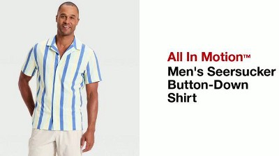 Men's Seersucker Button-Down Shirt - All In Motion™