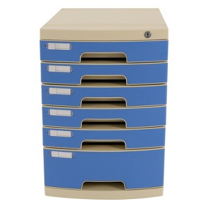 YIYIBYUS Drawer Organizer, Drawer Box with 6 Compartments, Drawer File Organizer - 1 of 4