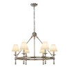 ALOADECOR 6-Light Classic Pendant Fixture Elegant Interior Lighting With White Shades For Dining Room Living Room - 4 of 4