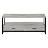 48" Wood-Look TV Stand with Metal Frame, Dual Drawers, and Open Concept Shelves for Living Room - 4 of 4