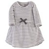Touched by Nature Baby and Toddler Girl Organic Cotton Long-Sleeve Dresses 2pk, Flutter Garden, 2 Toddler - 2 of 3