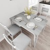 Dining Table for 4,Small Table & Chairs Set of 4,Square Dinette Set with 4 Chairs,5 Piece Kitchen & Dining Room Sets for Small Space,Apartment - 3 of 4