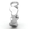 Slickblue Stainless Steel Band for Women, Polished No-Plating Finish, Heart Accent, Simple No Stone Style, Size 5-10 - 4 of 4