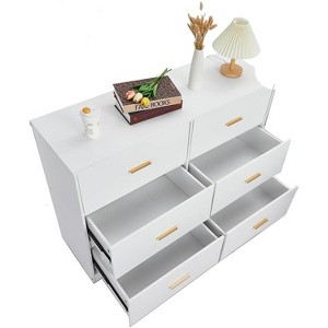 6-Drawer Chest of Drawers with Deep Drawers and Anti-Tip Device, Modern Dresser for Home, Office & Living Room - 1 of 4