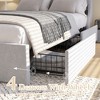 NicBex Full Upholstered Bed Frame with Button Tufted Wingback Headboard,Wood Platform Bed with 4 Storage Drawers,Easy Assembly,Light Gray - 4 of 4