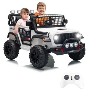 Jojoka 24V 2-Seater Kids Ride On Car with Remote, Dual 200W Motors Electric Vehicle, 20" Seat, LED Lights, Music & USB - 1 of 4
