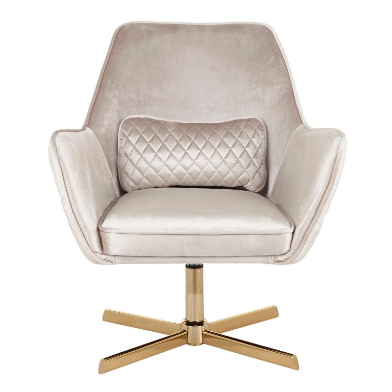 Diana Contemporary Lounge Chair in Gold Metal - LumiSource, 6 of 14