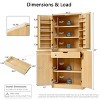 72" Freestanding Kitchen Pantry Cabinet with Adjustable Shelves, Modern Storage Cabinet for Kitchen, Dining Room, or Living Room-Panipeachy - 4 of 4