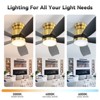 42 Inch Gold Low Profile Ceiling Fan with Lights and Remote Control Modern Flush Mount Ceiling Fan Light Kit 6 Speeds & Timing for Living Room Bedroom - 4 of 4