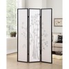 Gulches 3 Piece Set of 72 Inch Black - Rimmed Partitions and Room Dividers Boasting Bamboo Motifs - 3 of 4