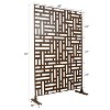 Grungis Matrix Metal Decorative Patio Screens,Freestanding Privacy Fence Panels Screen with Striped Rectangle Pattern for Balcony,76" H×48" W - 2 of 4