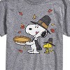 Men's - Peanuts - Snoopy and Woodstock Thanksgiving Pie Short Sleeve Graphic T-Shirt - image 2 of 4