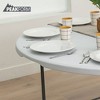 Peakform Round Multipurpose Banquet Table Lightweight Durable Folding Desk with Secure Base for Indoor and Outdoor Events, 60 Inch, White - 4 of 4