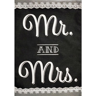 Briarwood Lane Mr. & Mrs. Wedding Burlap Garden Flag Wedding Day Celebration 18" x 12.5"