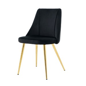 NicBex Set of 4 Dining Chair Upholstered Velvet Dining Room Furniture Side Chair with Metal Legs - 1 of 4