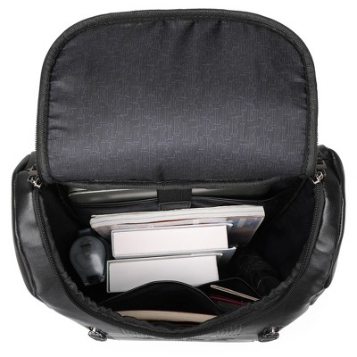 ELLE Luggage 22L Roamer Vegan Leather Backpack - Black — фото 6