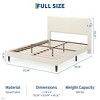 Coucheta Platform Bed Frame with Headboard, Corduroy Upholstered, Wooden Slats, No Box Spring Needed, Noise Free & Easy Assembly - 2 of 4