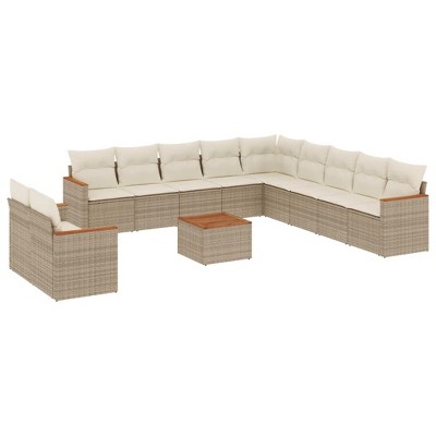 vidaXL Garden Sofa Set Beige