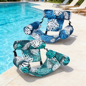 Jasonwell 2-Pack Inflatable Pool Floats for Adults, Floating Lounge Chairs, Heavy Duty Pool Noodles, 30”x16”x24”, Beach & Summer Fun - 1 of 4