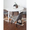 NicBex Round Dining Table Set for 4 Morden Dining Room Table with 4 Velvet Chairs and MDF Tabletop for Dining Room - 3 of 4