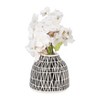 Sagebrook Home 5" Decorative Geometric Ceramic Vase - Contemporary Black and White Flower Vase for Home, Office Decorative Accent - Easy Gift Idea - 3 of 4