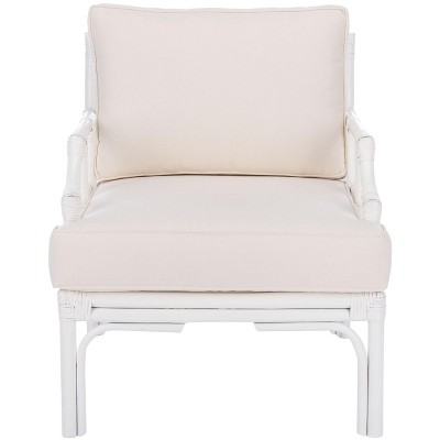 Kazumi Accent Chair W/ Cushion - ACH6508A - White/White - Safavieh