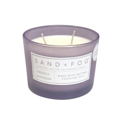 Sand 2-Wick 12 oz. Fog Vanilla Tobacco Matte Candle with Wooden Lid 