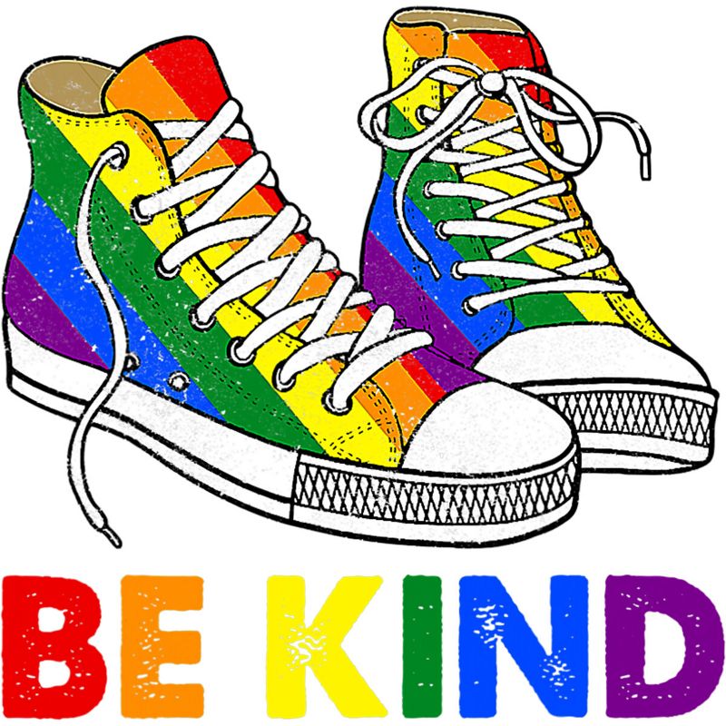Adult Design By Humans Be Kind Sneakers LGBTQIA PrideBy Legato Tendo Tank Top, 2 of 3
