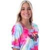 DC Comics Womens Wonder Woman Foil Logo Tie Dye Nightgown Sleep Shirt Multicolored - image 4 of 4