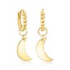 Pure Collection by Ross-Simons Italian 14kt Yellow Gold Beaded Charm-Compatible Huggie Hoop Earrings - 3 of 4