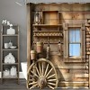 Paaaawaters Quaint Wooden House Print Shower Curtain Set - Waterproof & Decorative Bathroom Ensemble - 3 of 4