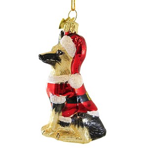 Kurt S. Adler 3.5 Inch Dog In Santa Suit Christmas Best Friend Tree Ornaments - 1 of 3