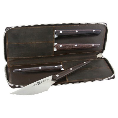 ZWILLING 4-pc Gentlemen's Steak Knife Set with Leather Travel Case