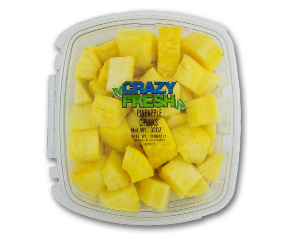 Crazy Fresh Pineapple Chunks Cut Fruit - 32oz