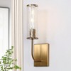 LNC Fiorekaury 4.3-in W 1-Lights Polished Gold with Crackle Glass Cylinder Modern/Contemporary  Indoor Wall Lights - 2 of 4
