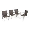 CAVINAS Stacking Outdoor Dining Chairs,PE Wicker Patio  Dining Chairs with Curved Armrests,Space-Saving Rattan Dining Chairs,2pc/4pc - 2 of 4