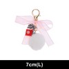 Unique Bargains Christmas Double Ring and Lobster Clasp Plush Mesh Metal Keychain 1 Pc - 2 of 4