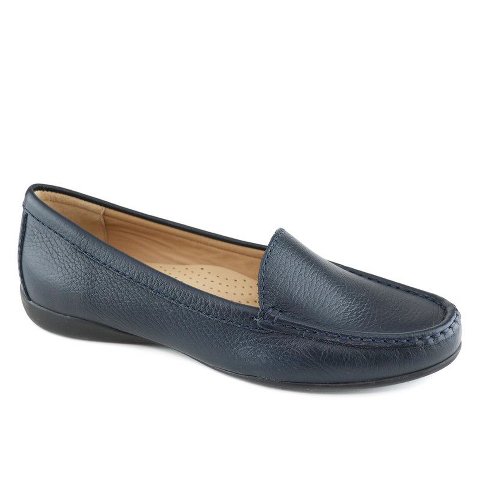 Женские туфли Marc Joseph New York Womens Leather Slip On Lake Road Venetian Driver Loafers - Navy Grainy, 8