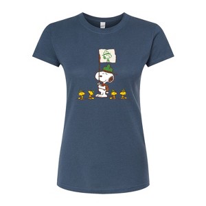 Women's - Peanuts - Snoopy And Group Fitted Graphic T-Shirt - 1 of 3