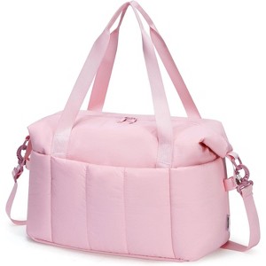 Narwey Puffer Gym Bag , Weekender Duffle Bag for Travel with Wet Pocket - 1 of 3