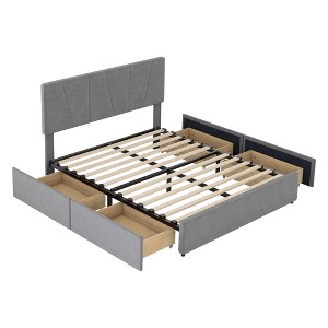 NicBex Queen/Full Size Upholstered Bed Frame with 4 Drawers and Adjustable Headboard for Adults/Boys/Girls - 1 of 4