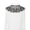 INSPIRE CHIC Women's Semi-Sheer Embroidery Neck Ruff Detachable Fake Dickey Collar Little Shawl 1 Pc - 3 of 4