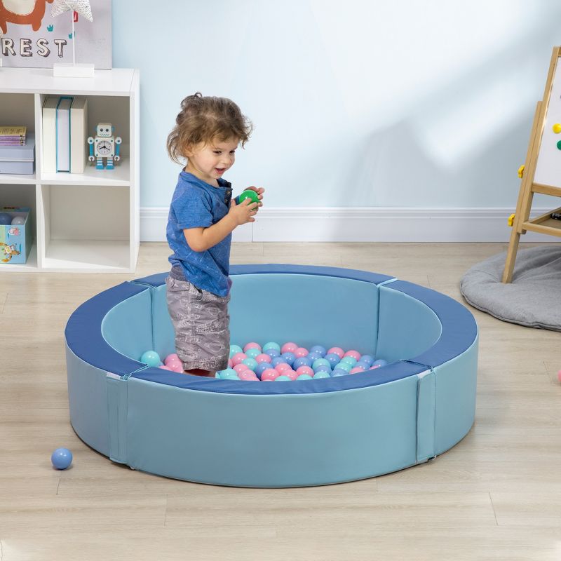 Outsunny Indoor/Outdoor Memory Foam Ball Pit for Toddlers 1-3 Sensory Toy, 3 of 7